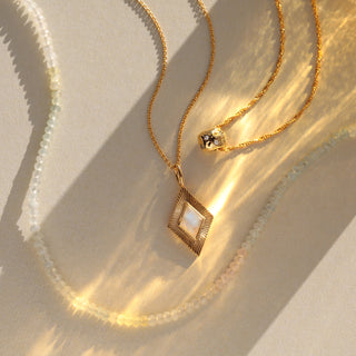Moonstone Kite Sunray Necklace