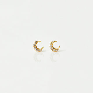 Celestial Moon Stud Earrings