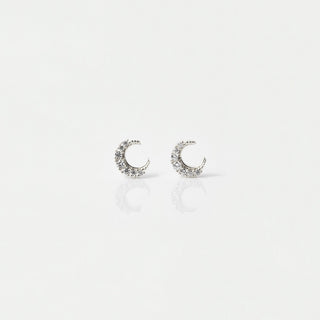 Celestial Moon Stud Earrings