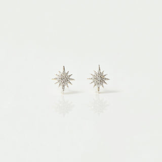 Diamond Starburst Stud Earring