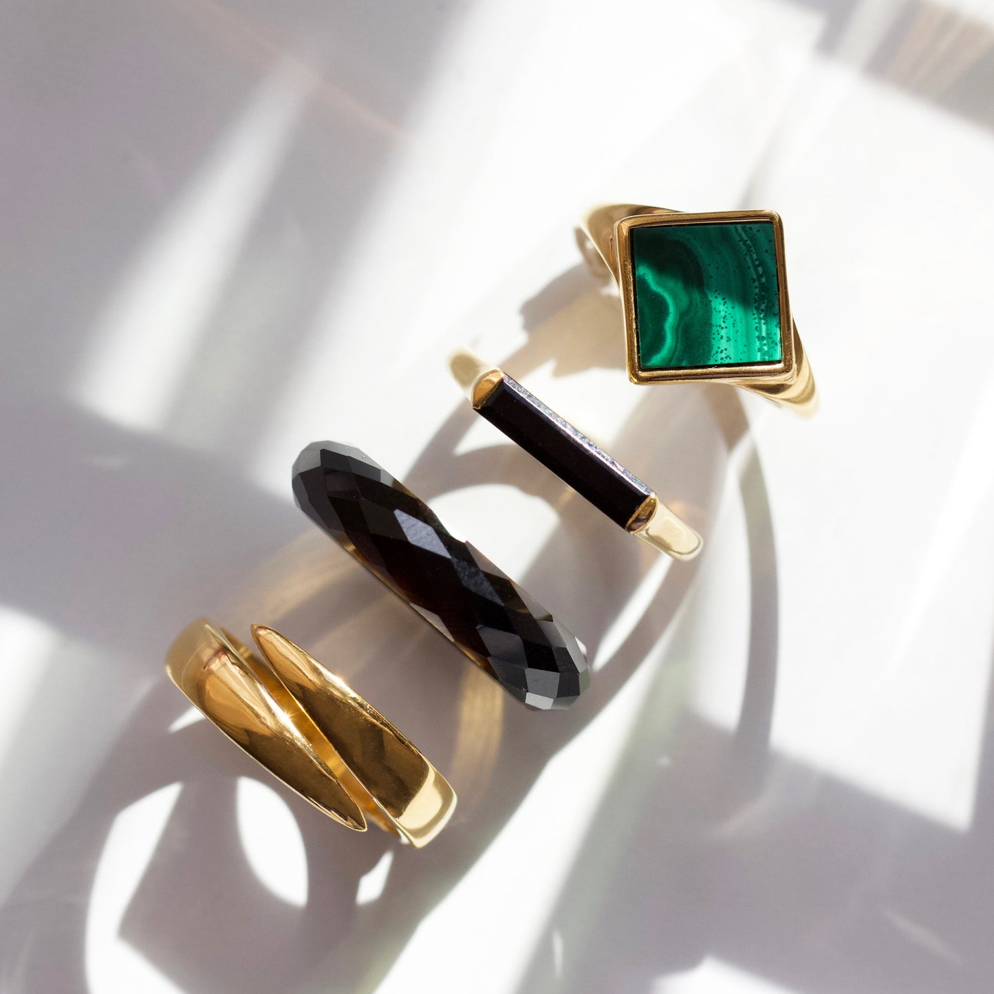 anita rani faceted black onyx ring