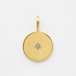 Star Set Diamond Engravable Pendant