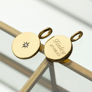 starset diamond gold coin pendant