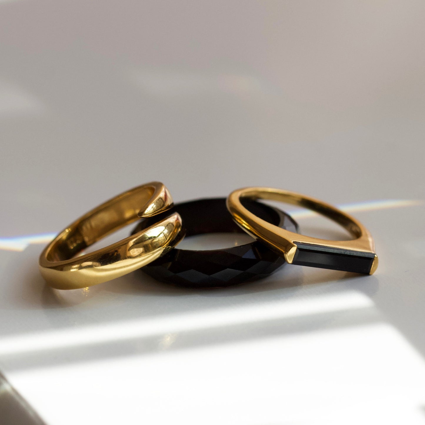 Anita rani shakti black onyx harmony ring