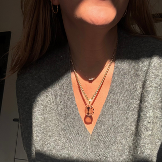 Carrie Elizabeth Smokey Quartz Pendant with Spiga Chain