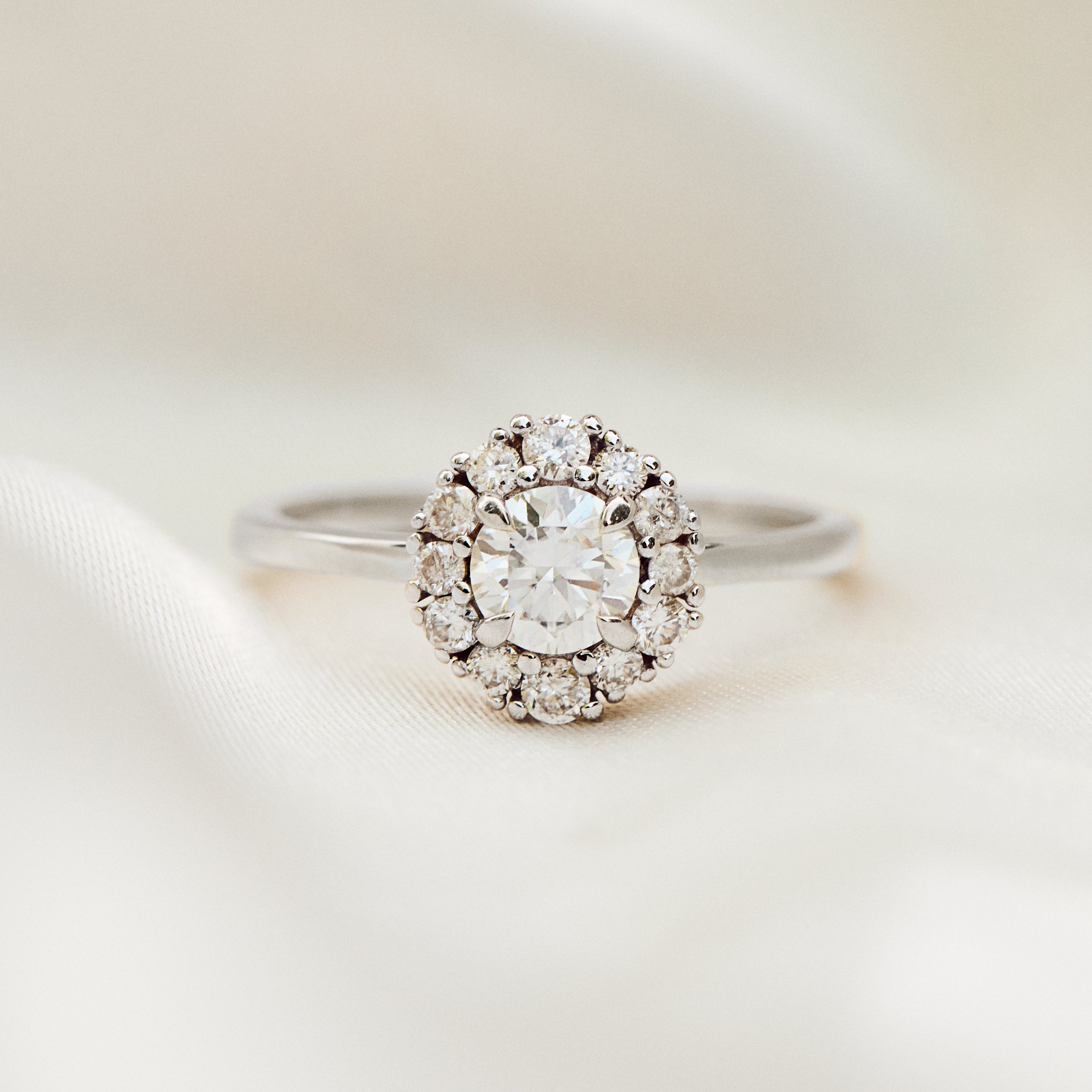 Flora Moissanite & Diamond Cluster Ring