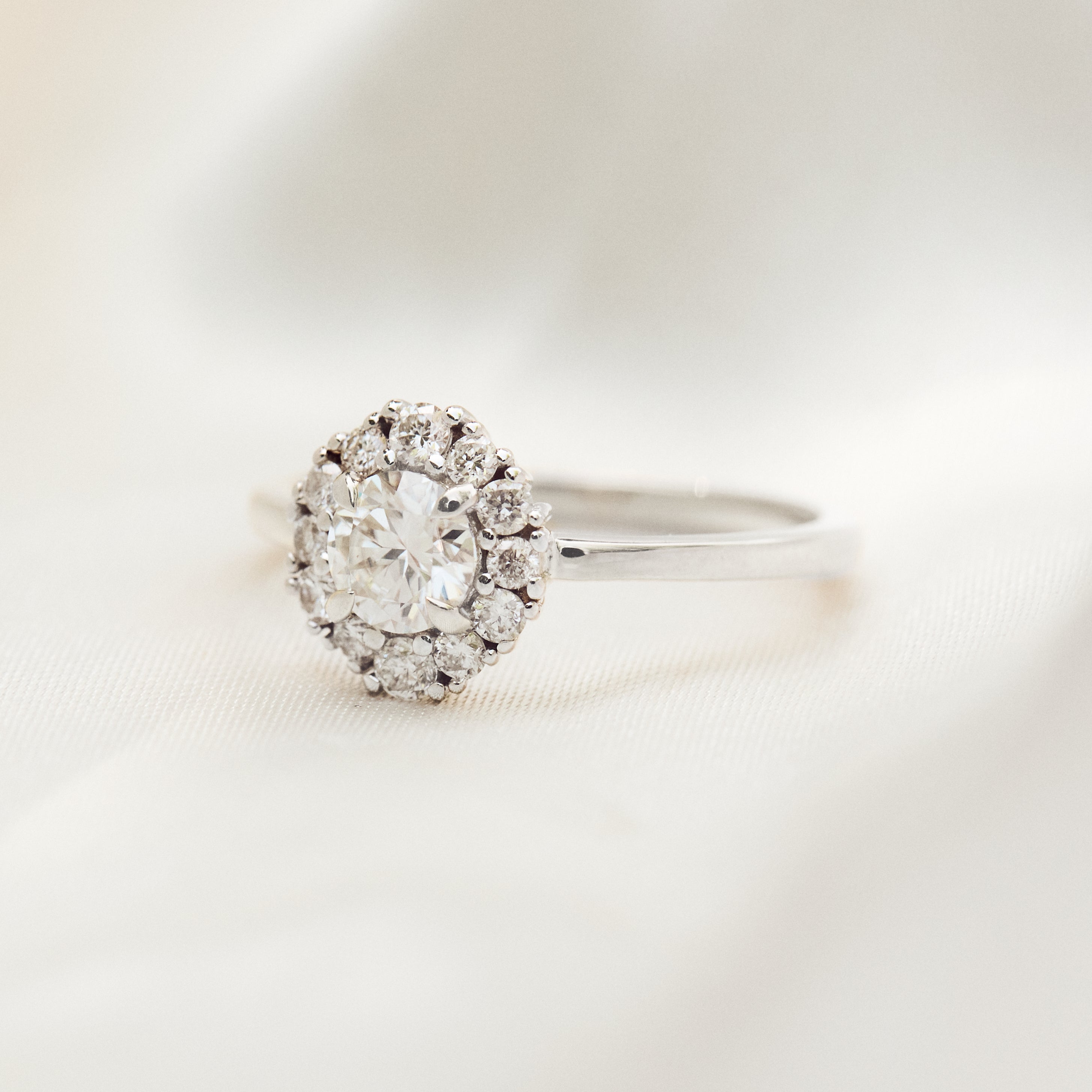 Flora Moissanite & Diamond Cluster Ring