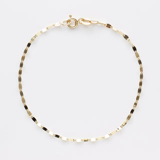 solid gold petal bracelet