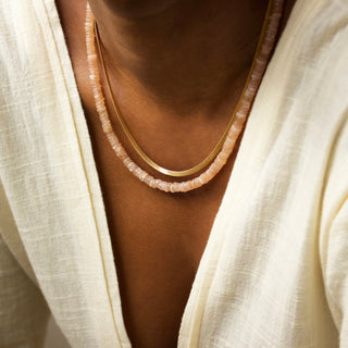 slinky herringbone chain necklace