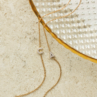 diamond initial bracelet
