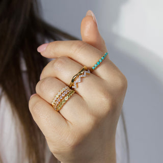 carrie elizabeth birthstone rings in gold vermeil