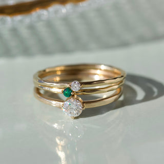 emerald molten stacking ring