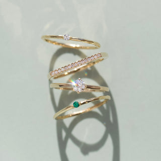 Solitaire diamond ring in gold