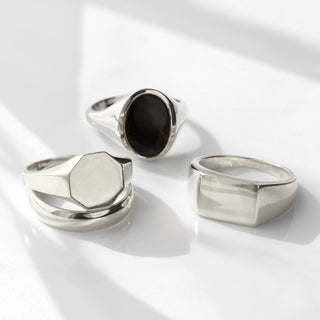 mens engravable square signet ring