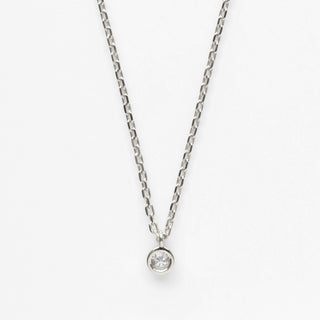 sapphire solitaire necklace in silver