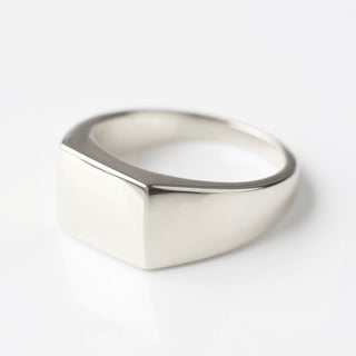 mens engravable square signet ring