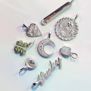 silver personalised coin necklace