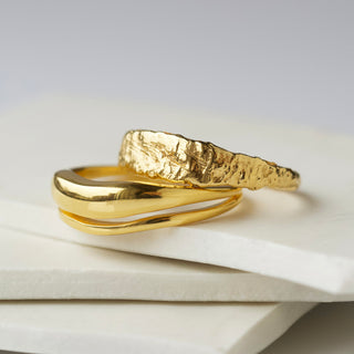Carrie Elizabeth Gold Organic Ring Set