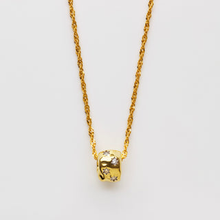 molten spinning necklace white zircon
