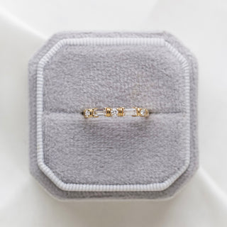 Moissanite & Diamond Eternity Wedding Band