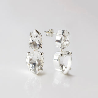 Sabine Crystal Pear Statement Earrings