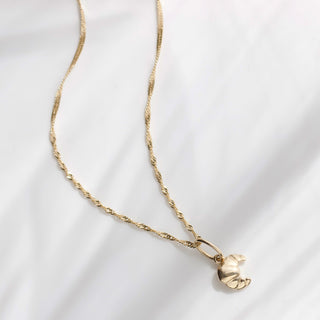 croissant 9k yellow gold charm