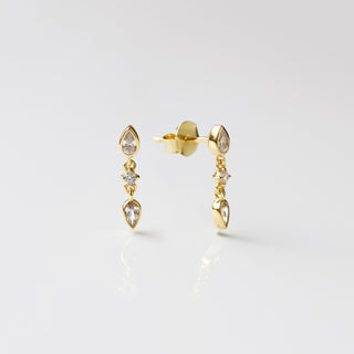 dainty gold droplet earrings