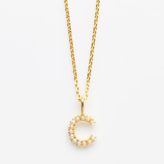 Pearl Initial Necklace