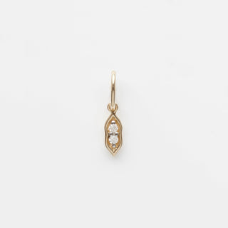 Treasured Diamond Peas in a Pod Charm