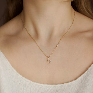horseshoe good luck charm in solid gold