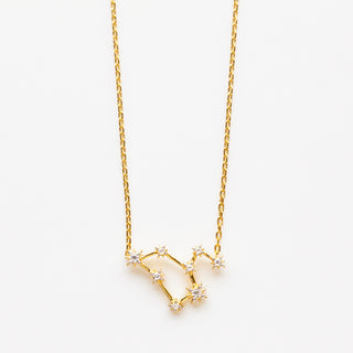 constellation zodiac necklace in gold