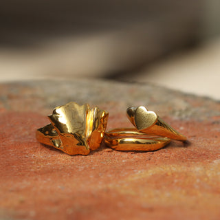 Molten statement gold ring