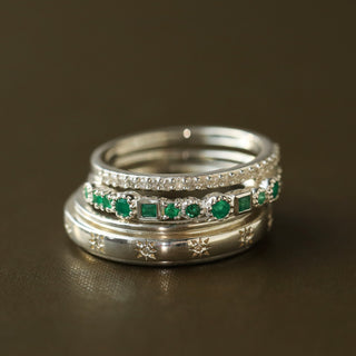 Emerald Stacking ring
