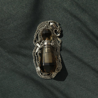 Silver scent bottle necklace