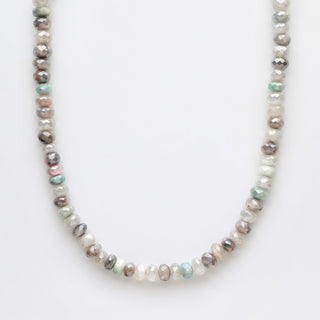 Coated Moonstone beaded necklace