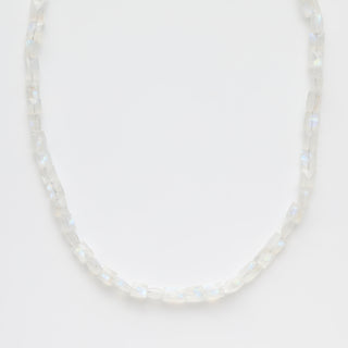 Rainbow moonstone beaded necklace
