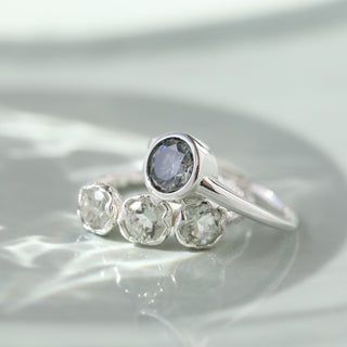 Green amethyst molten ring