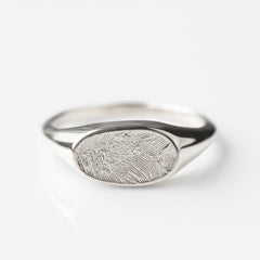Custom Made Fingerprint Signet Ring