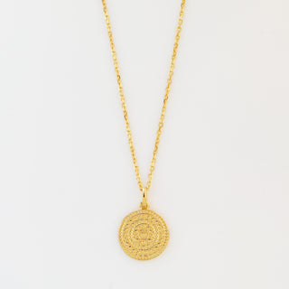 Small aztec coin necklace
