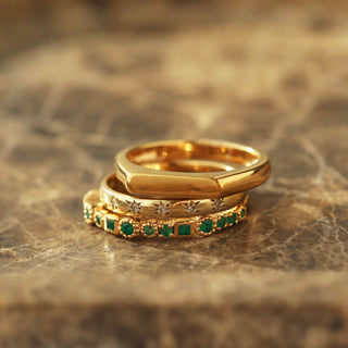 Carrie Elizabeth Emerald Constellation Ring