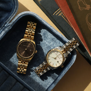 Carrie Elizabeth Mother of Pearl Watch, gold and silver