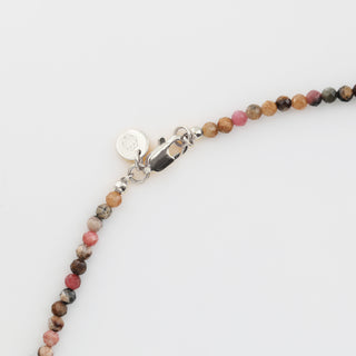 Agate beaded long length necklace