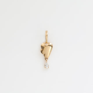 Carrie Elizabeth Moon Charm with Sapphire Pear