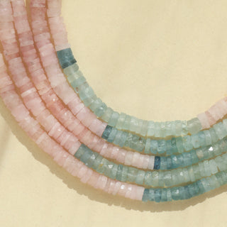 Carrie Elizabeth Pink and green Beaded Necklace