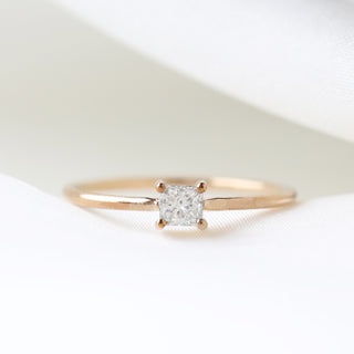 Cushion Cut Diamond Solitaire Ring - UK Size O