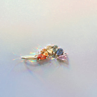 Charity solid gold rainbow pride charm LBGT Foundation