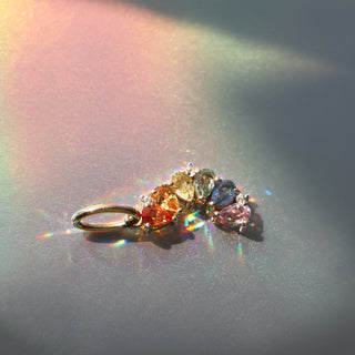 Charity solid gold rainbow pride charm LBGT Foundation