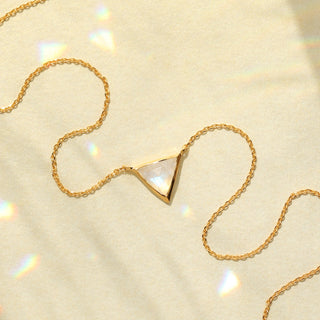 Icon Moonstone Triangle Necklace
