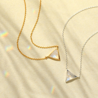 Moonstone necklace Trillion