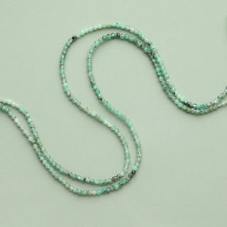 Emerald Beaded Necklace with Faceted Beads